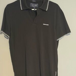 Armani Jeans Dark Polo with White Accents